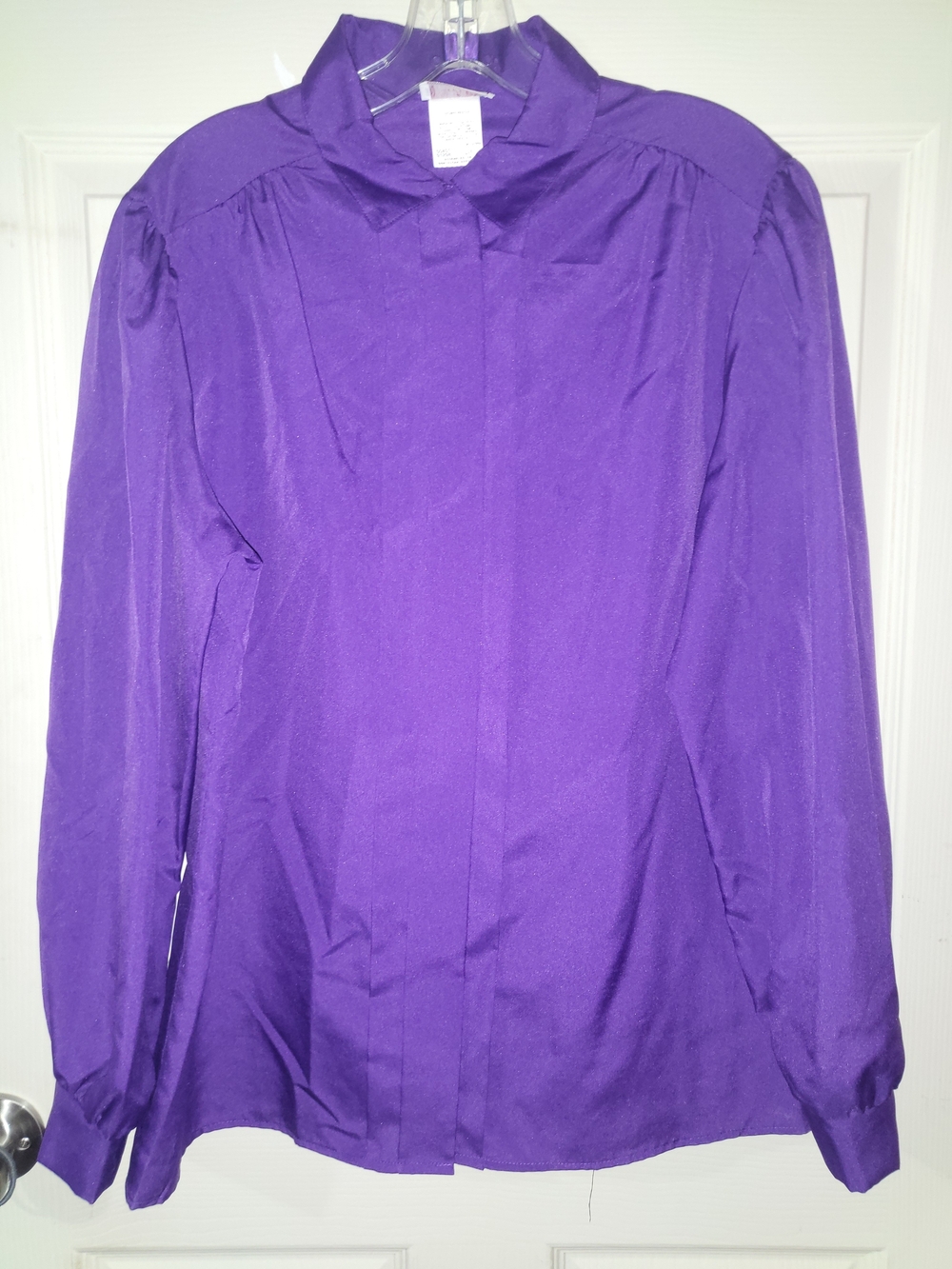 Act III Purple Women's Button-Front Blouse L